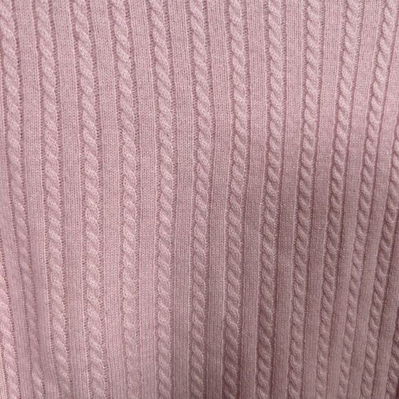 Prive Sweater Cable Knit 100% Cashmere Crewneck Women's Size Large Pink - Picture 2 of 7
